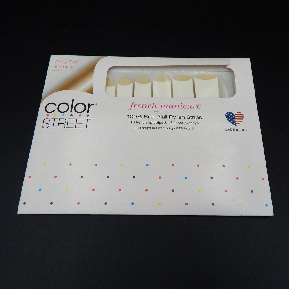 Color Street City Of Love French Manicure 100% Real Nail Polish Strips